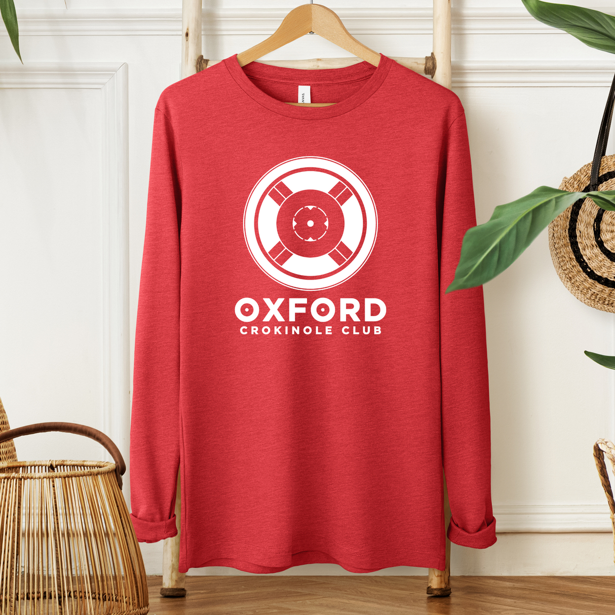 Oxford Crokinole Club Long Sleeve - Winks Design Studio,LLC