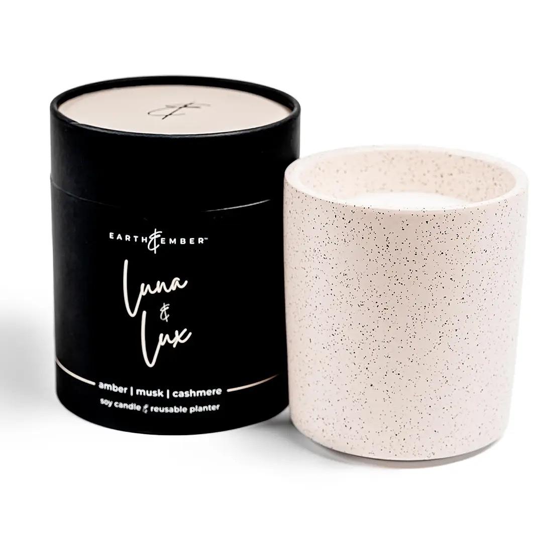 Earth & Ember 13 oz Candle: Luna & Lux - Winks Design Studio,LLC