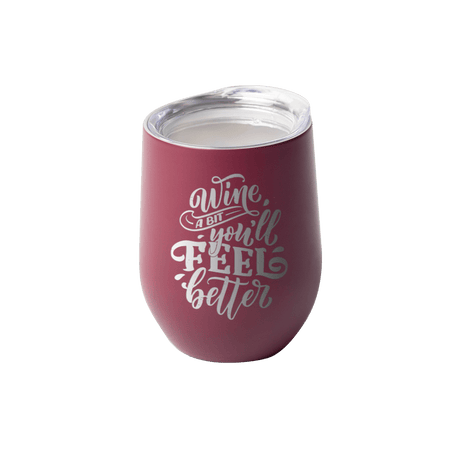 Custom 12oz Stemless Wine Glass - Winks Design Studio,LLC