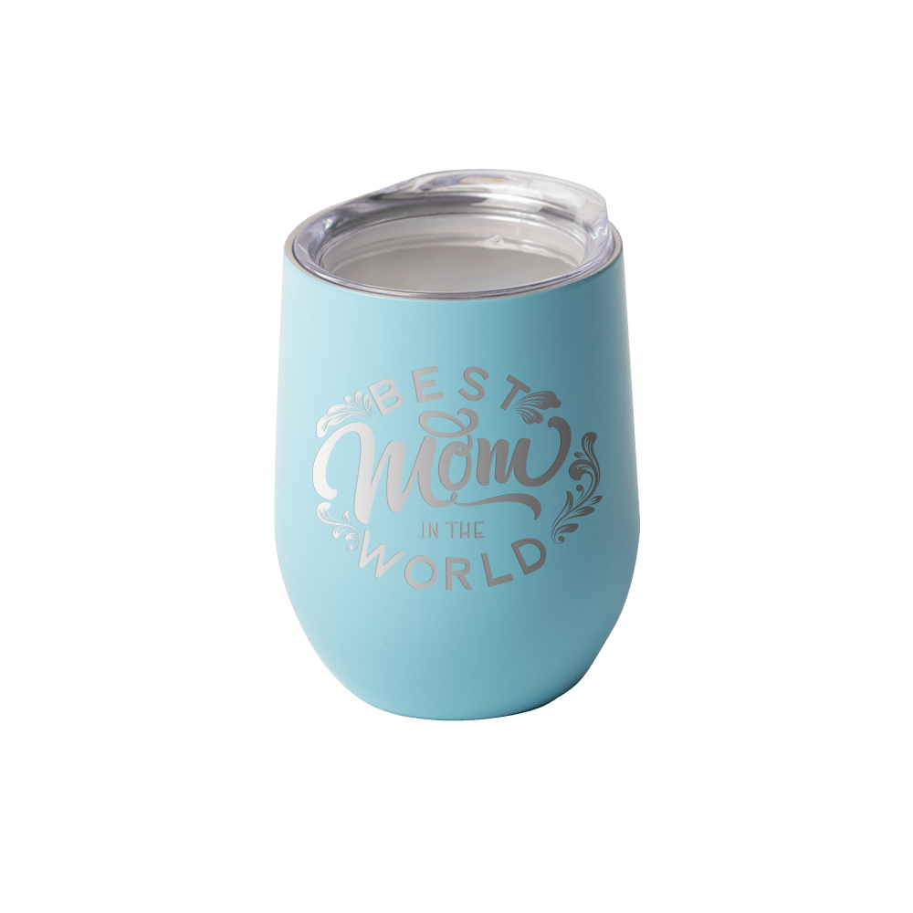 Custom 12oz Stemless Wine Glass - Winks Design Studio,LLC