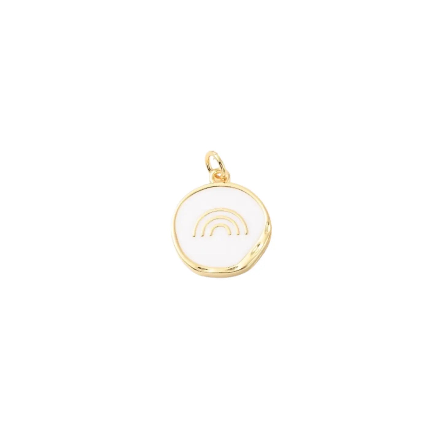 Gold Over the Rainbow Disc Charm