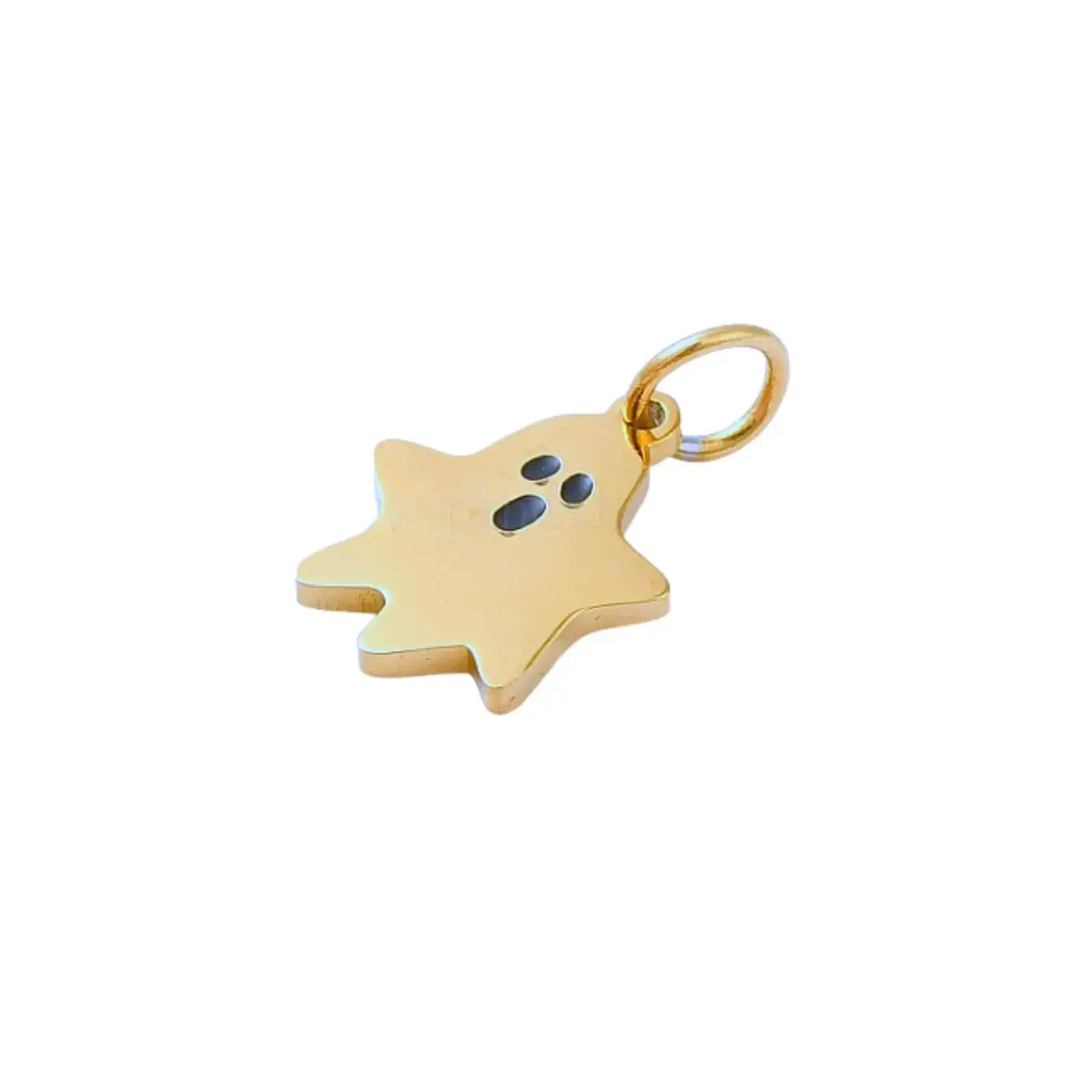 Gold Itty Bitty Ghost charm by Winks Design Studio, LLC, featuring a small, detailed ghost design with a shiny gold finish.