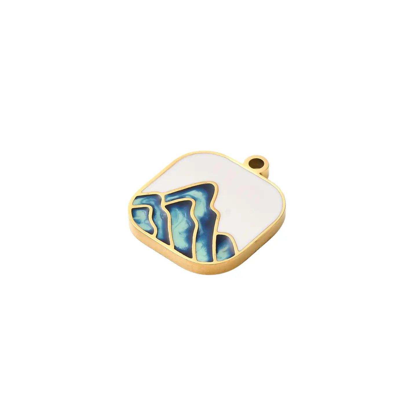 Gold Mountain Range Pendant Charm