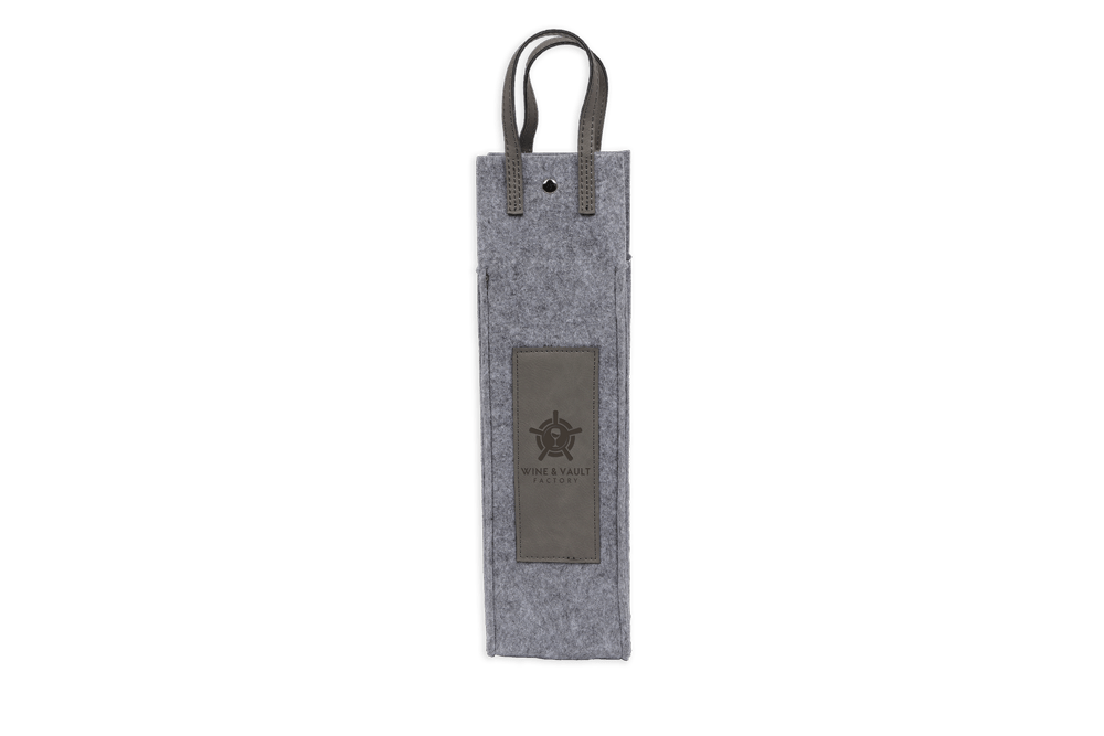 Custom Leather Flannel Wine Tote - Winks Design Studio,LLC