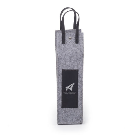 Custom Leather Flannel Wine Tote - Winks Design Studio,LLC