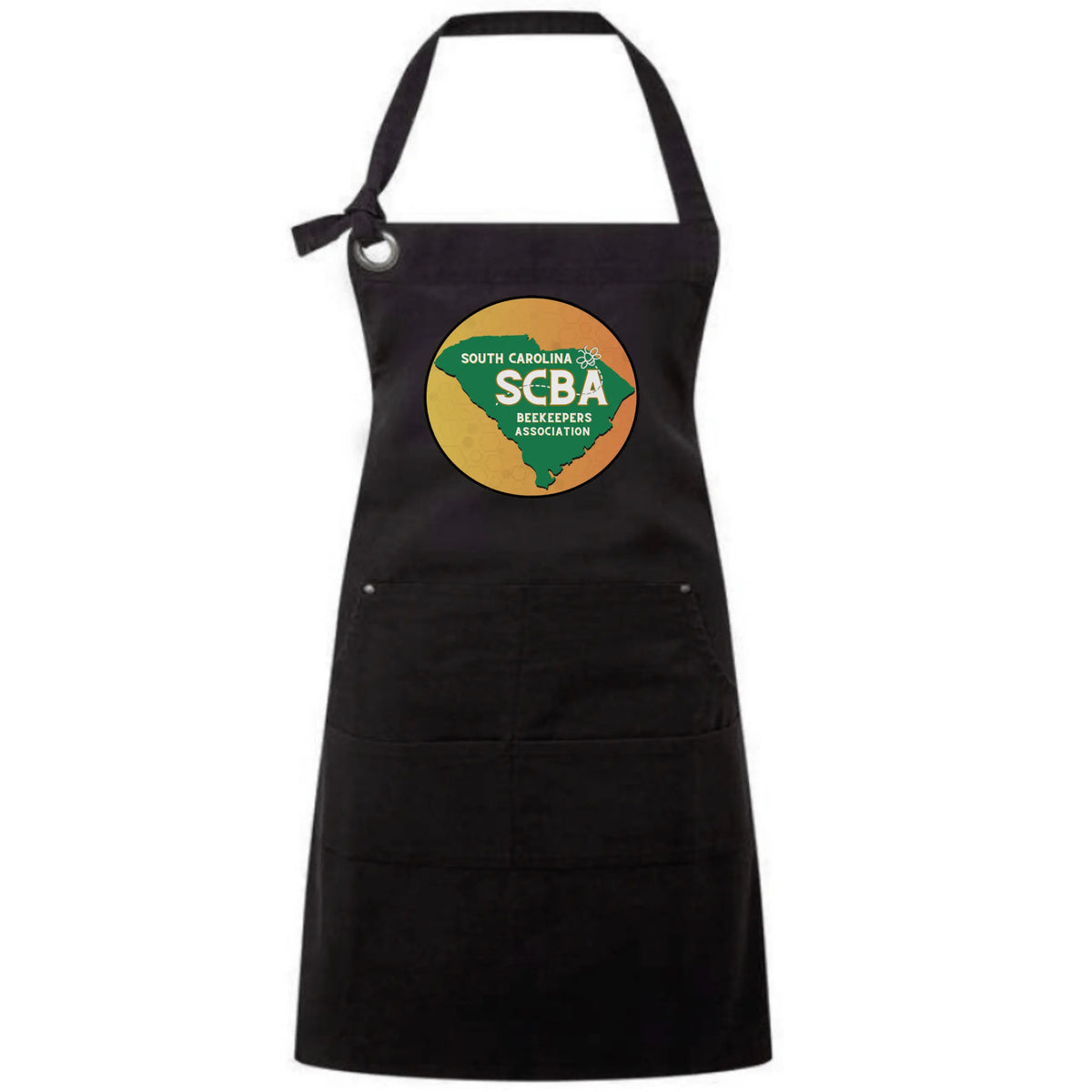 Black SCBA pocketed apron by Winks Design Studio, LLC, featuring multiple pockets and durable fabric for professional use.