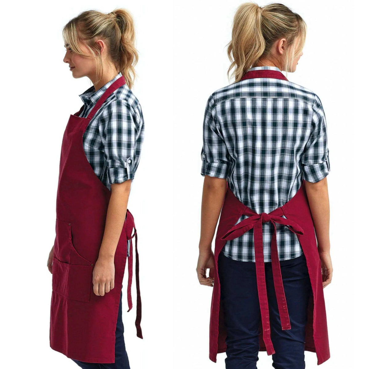 Winks Design Studio LLC apron with humorous "My Cooking Is So Fabulous Even The Smoke Detector Cheers Me On" slogan, ideal for cooking.