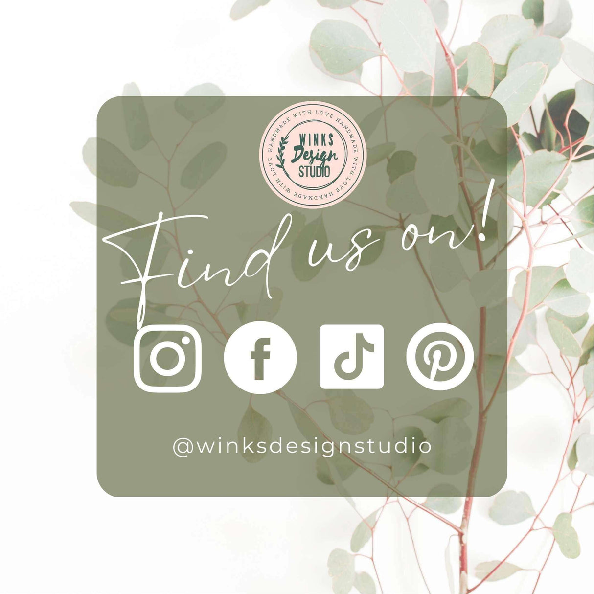 Lydia Crouse Frosted Glass - Winks Design Studio,LLC