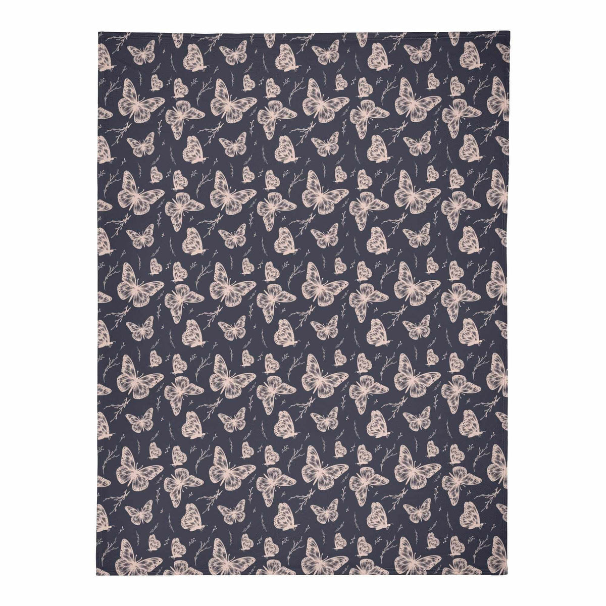 Whimsical Butterfly fleece blanket by Winks Design Studio, LLC featuring colorful butterfly patterns on soft, cozy fabric.