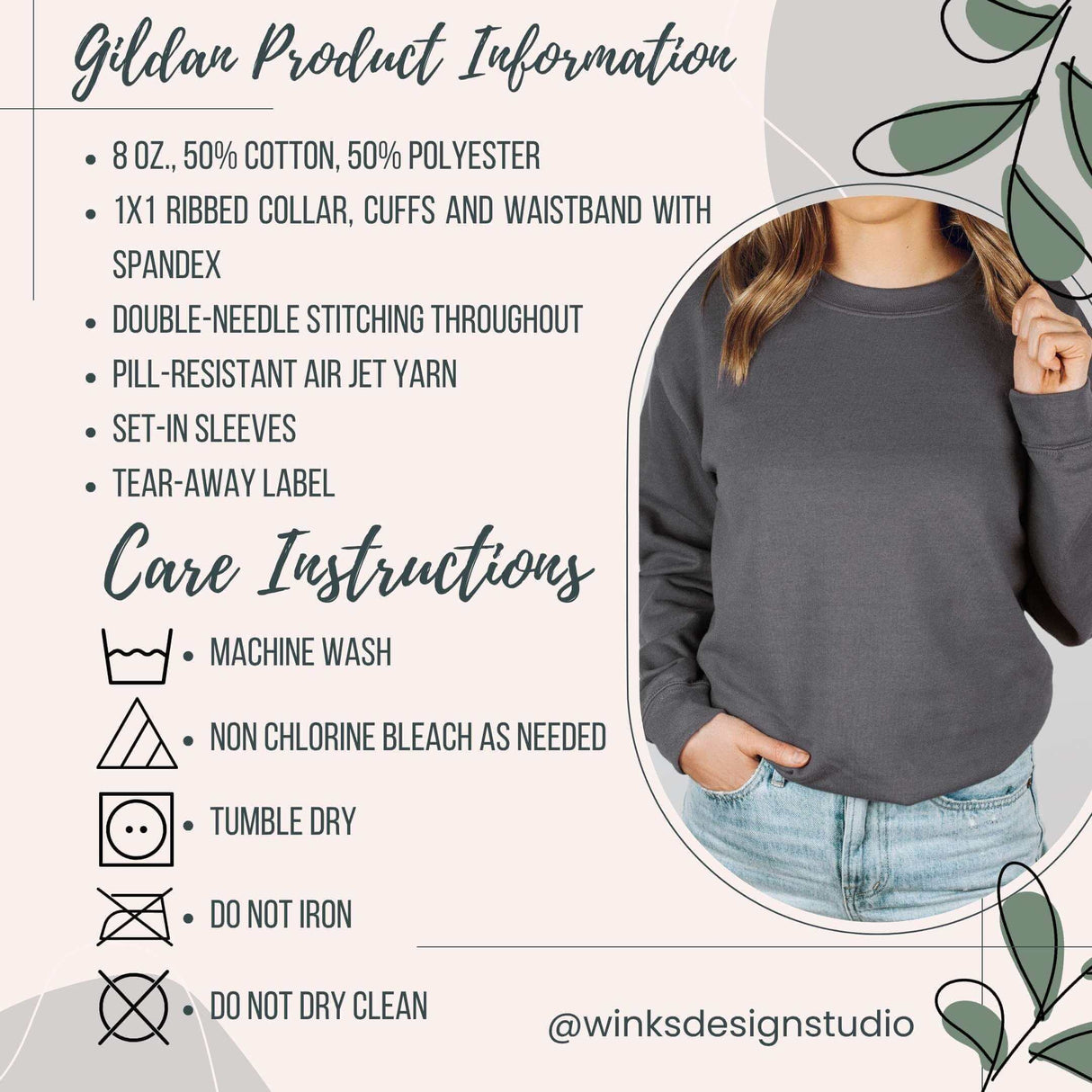 Main Street Fitness Crewneck Sweatshirt - Winks Design Studio,LLC