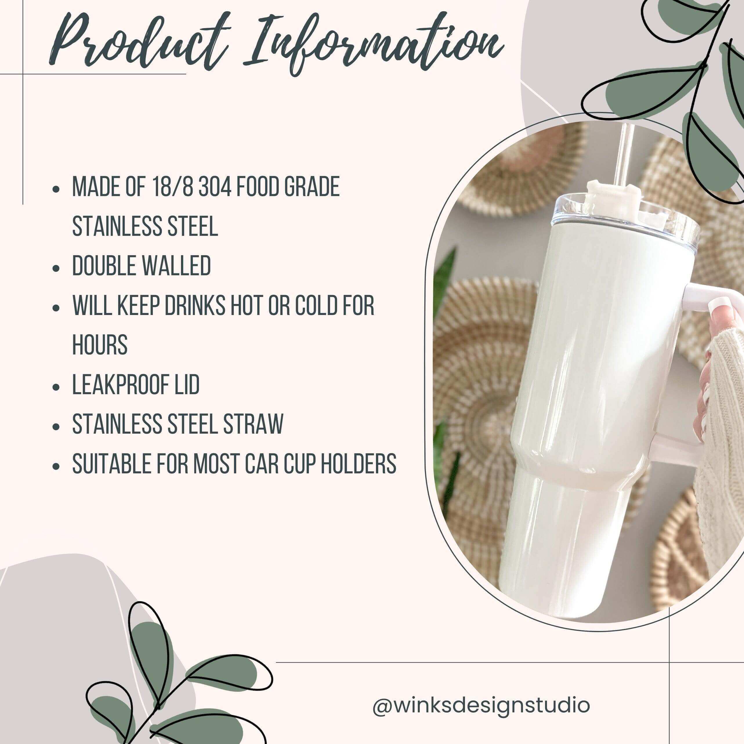 Granville Christmas Farm 40oz Engraved Tumbler - Winks Design Studio,LLC