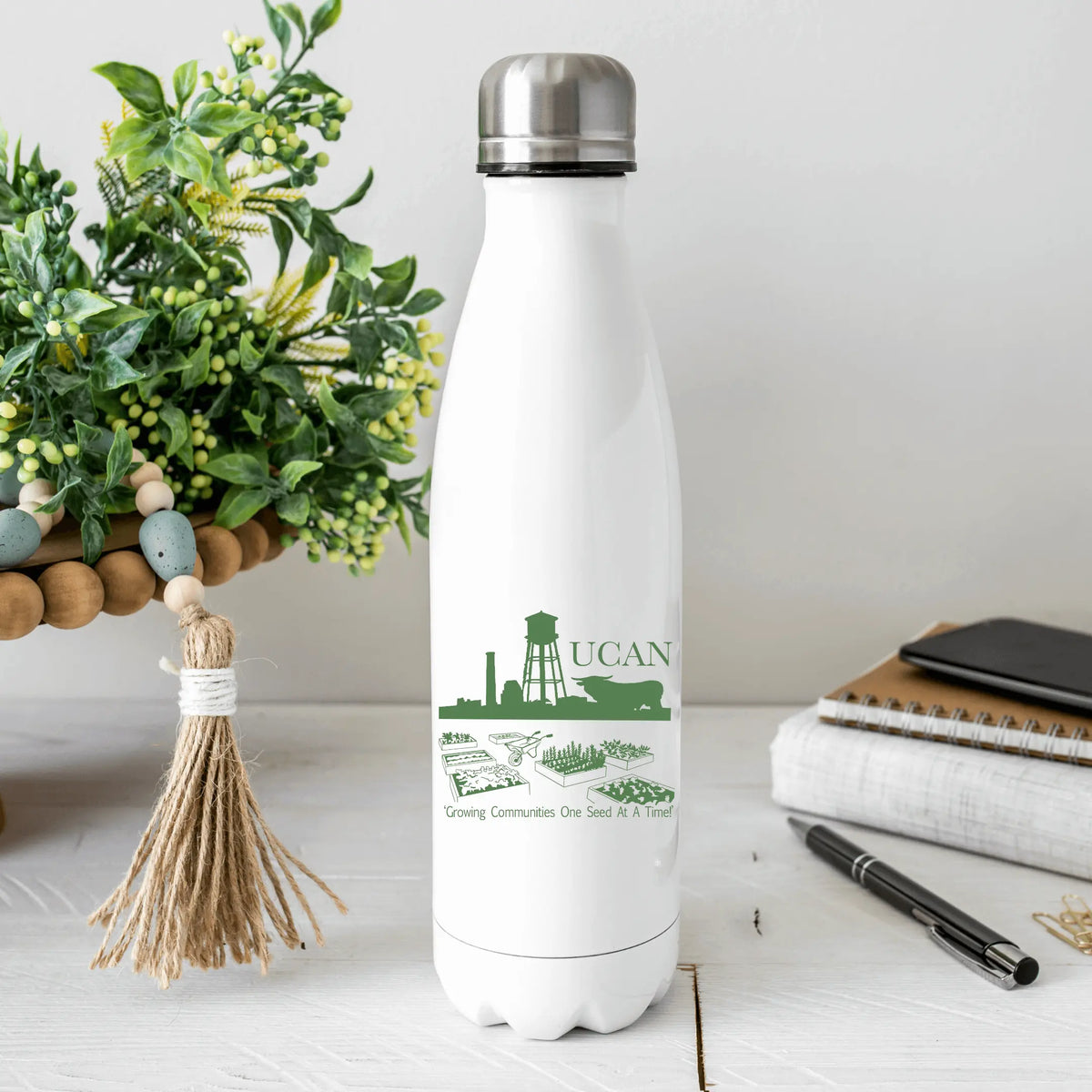 Winks Design Studio LLC 17oz stainless steel tumbler with spill-proof lid, durable drinkware for hot and cold beverages