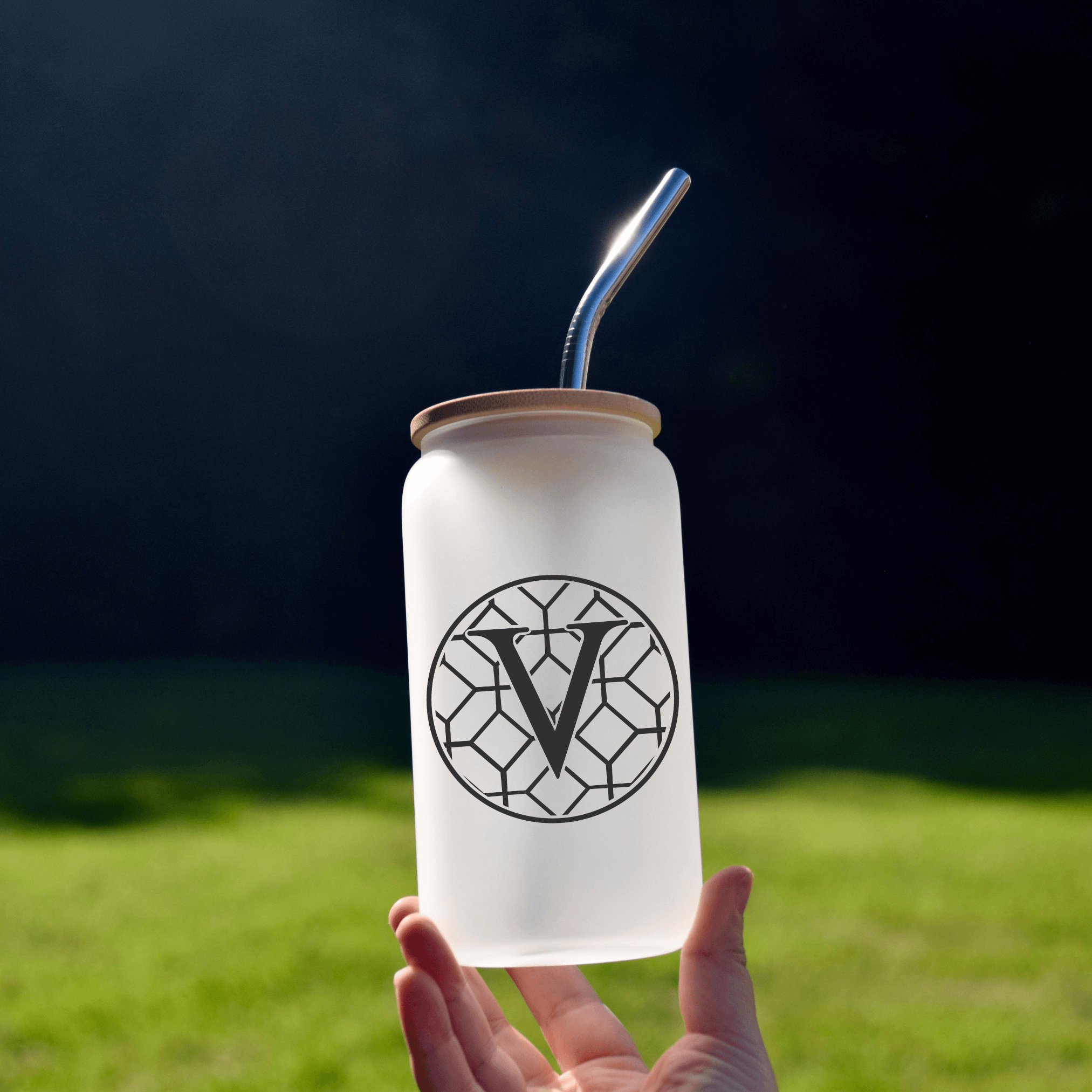 Verdigris 16oz Glass Can - Winks Design Studio,LLC