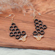 Honeycomb Bee Earrings - Winks Design Studio,LLC