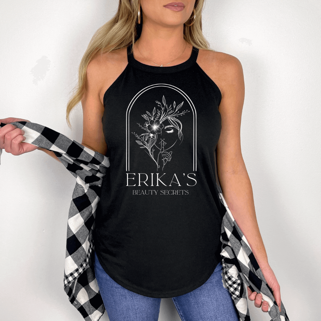 Erika's Beauty Secrets Halter Tank - Winks Design Studio,LLC