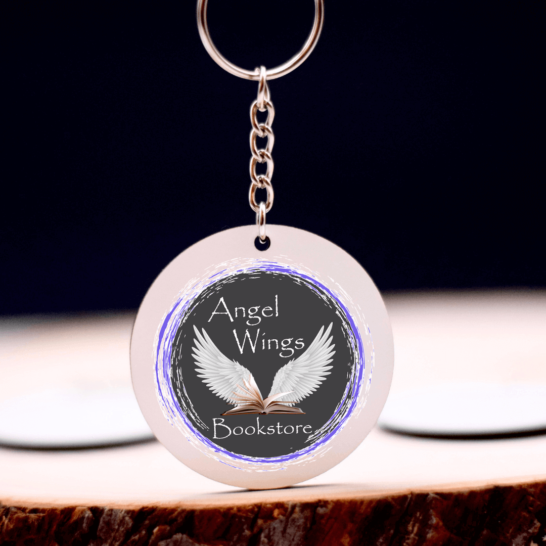 Angel Wings Bookstore Keychain - Winks Design Studio,LLC