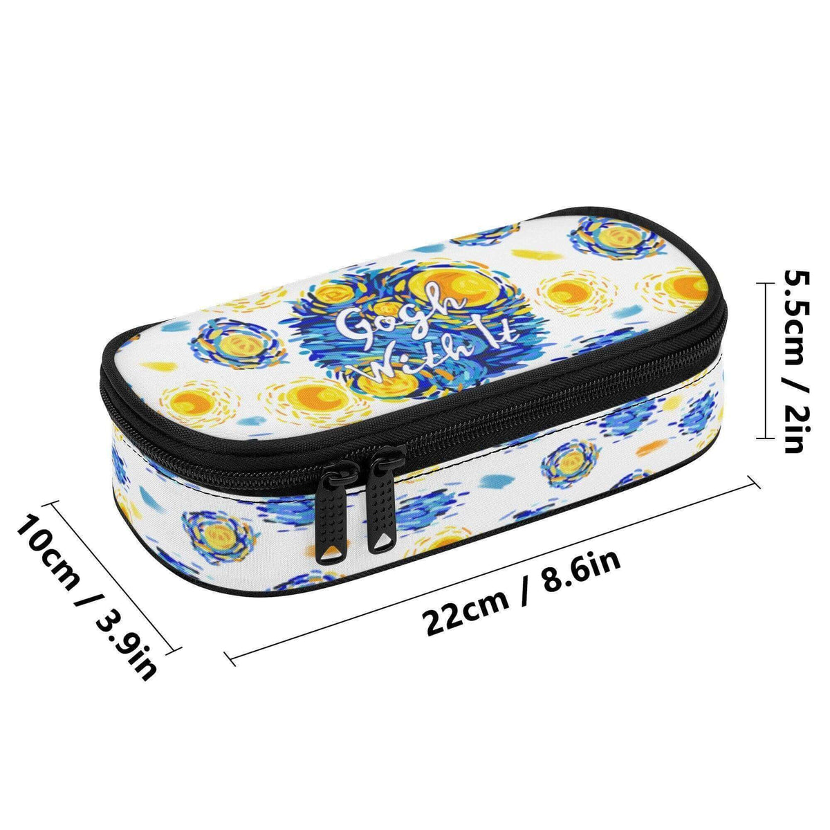 Starry Night 3-layer multi-purpose makeup bag organizer by Winks Design Studio, LLC with spacious compartments and stylish design.