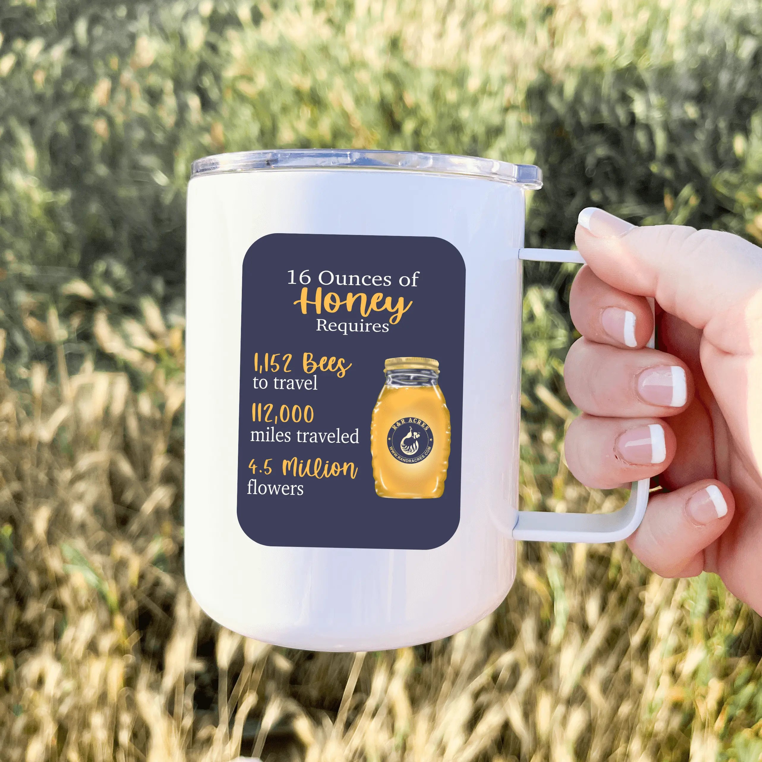 Winks Design Studio LLC R & R 13oz insulated stainless steel mug with classic R & R logo and multiple design options.
