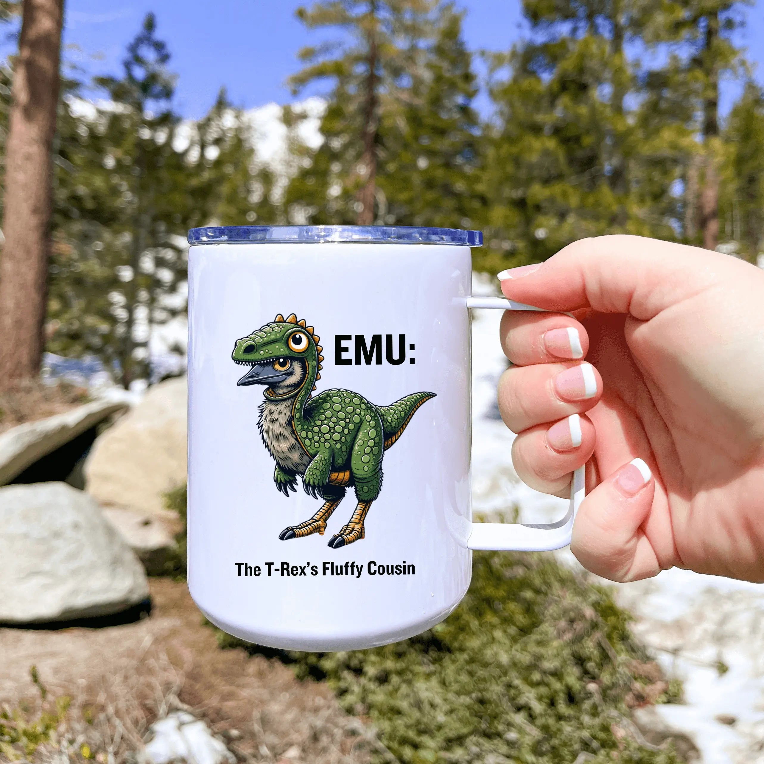 Winks Design Studio LLC R & R 13oz insulated stainless steel mug with classic logo and multiple design options.