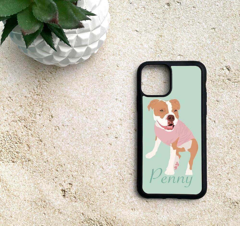 Custom Pet Phone Case, Pet Portrait, Personalized Pet Portrait Phone Case, Gift For Dog Lovers, Iphone Case, Pet Painting, Photo Phone case - Winks Design Studio,LLC