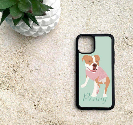 Custom Pet Phone Case, Pet Portrait, Personalized Pet Portrait Phone Case, Gift For Dog Lovers, Iphone Case, Pet Painting, Photo Phone case - Winks Design Studio,LLC