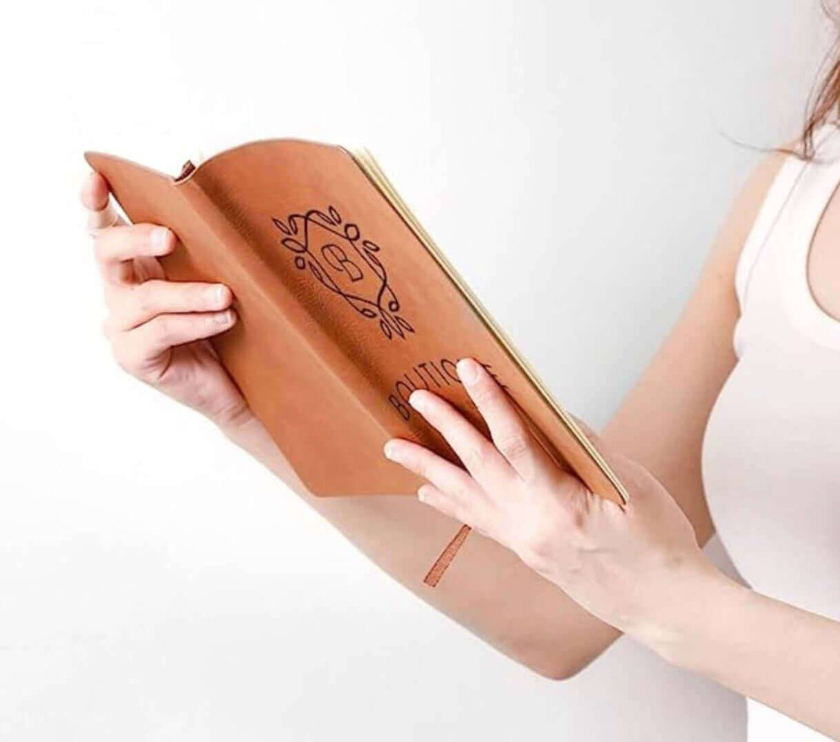 Granville Christmas Farm Leather Journal - Winks Design Studio,LLC