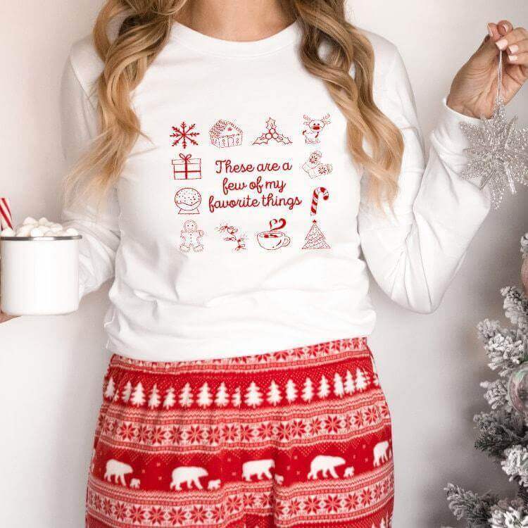 These are a Few of my Favorite Things Christmas Shirt - Winks Design Studio,LLC