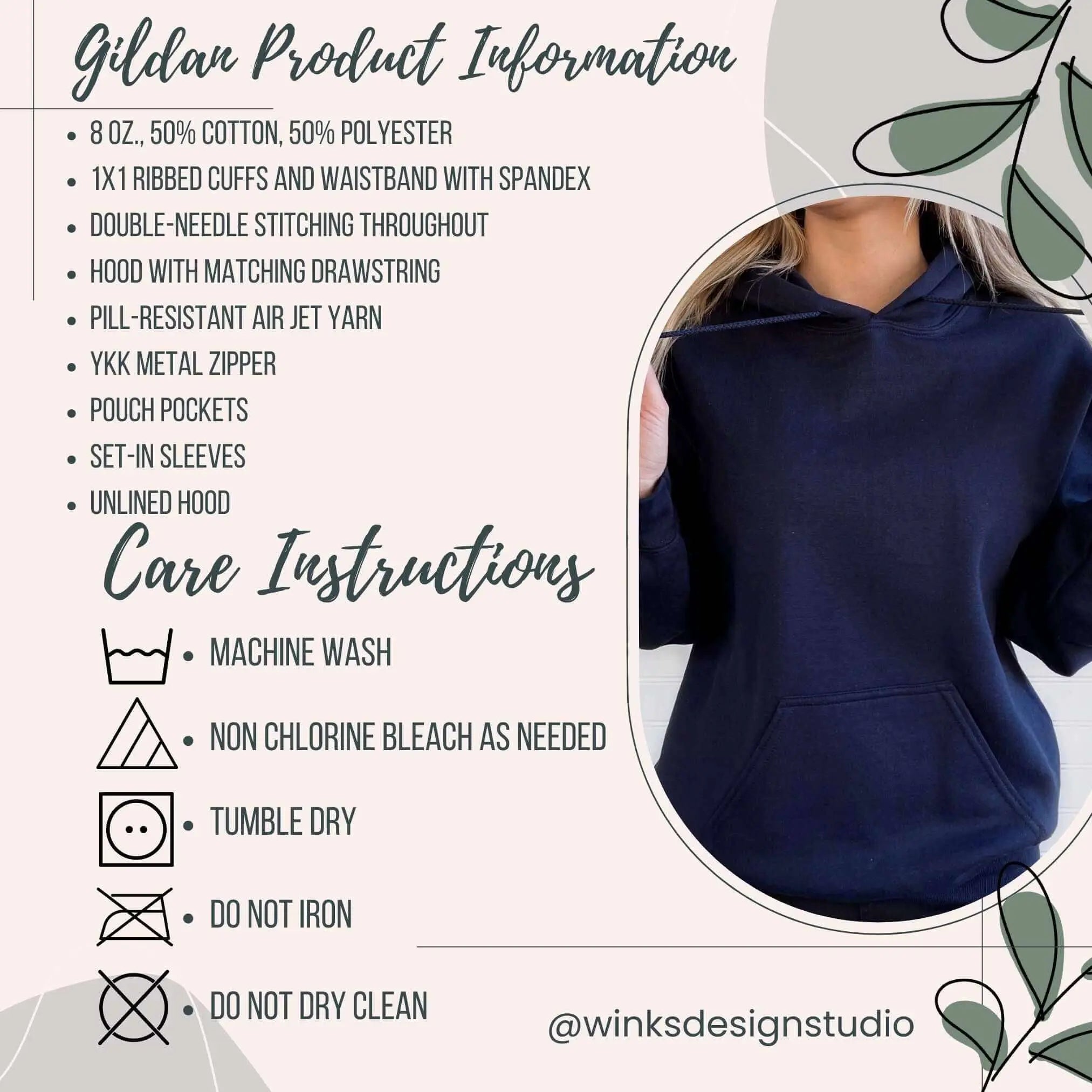 Small black NCSBA Front Pouch Hoodie by Winks Design Studio, LLC, featuring a front pouch pocket and casual hoodie style.