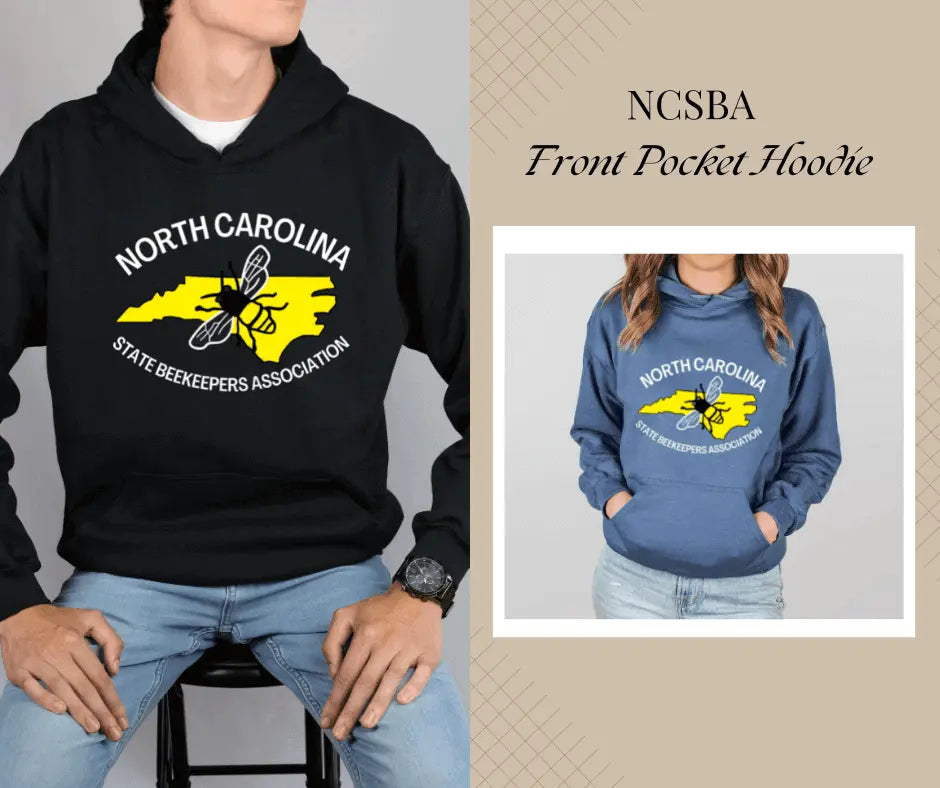 Black NCSBA Front Pouch Hoodie by Winks Design Studio, LLC, featuring a front pouch pocket and casual hoodie style.