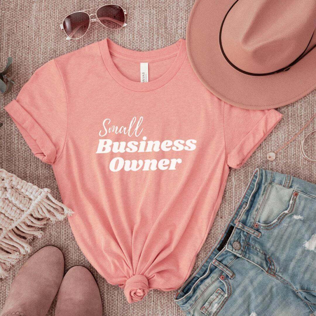 Black Small Business Owner T-shirt by Winks Design Studio, LLC, featuring a comfortable fit and bold graphic design.