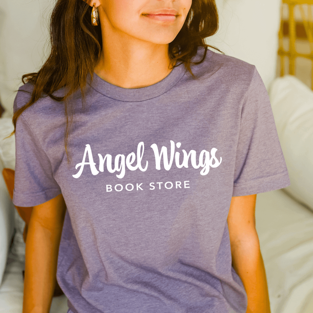 Angel Wings Bookstore Horizontal T-Shirt - Winks Design Studio,LLC