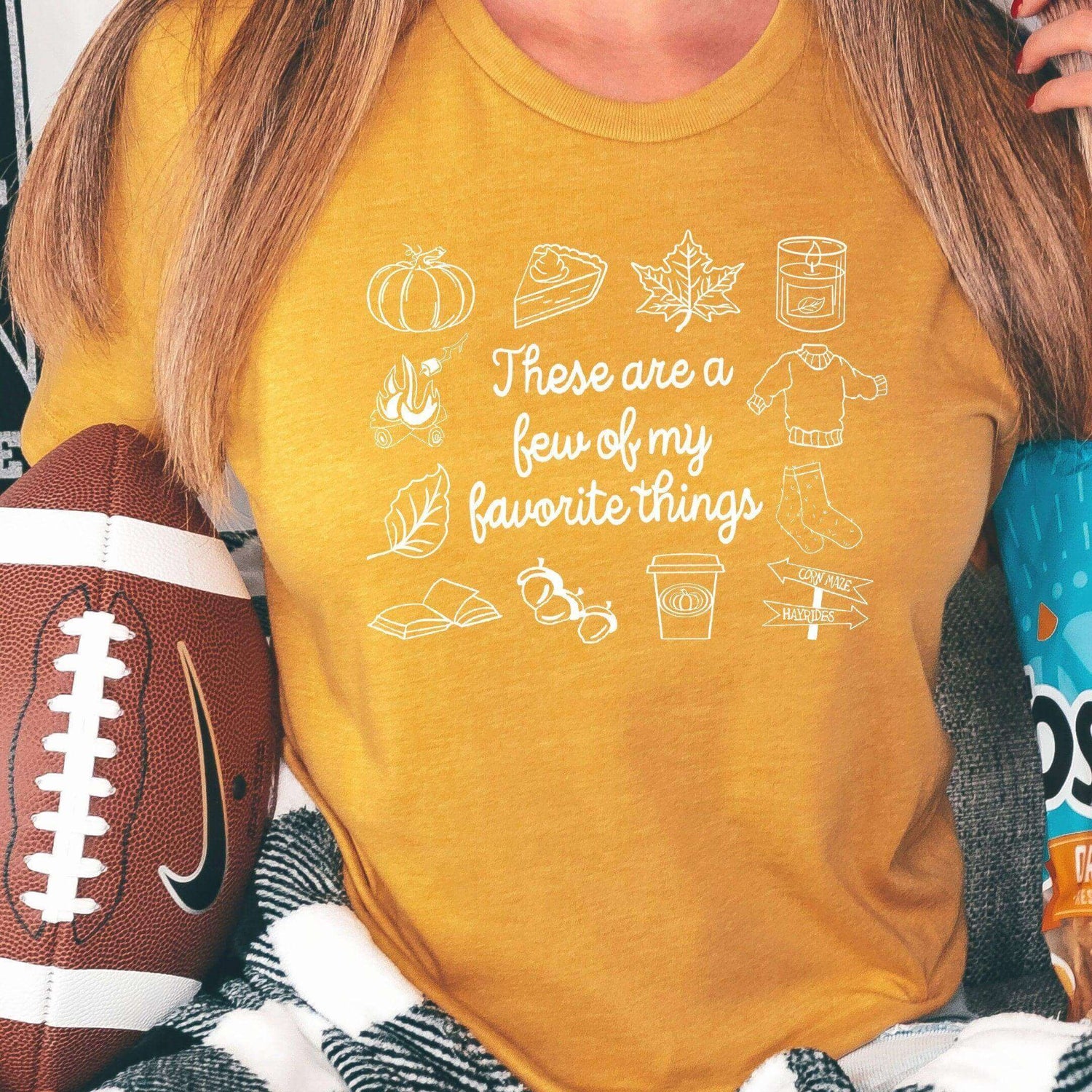 Fall Favorite Things T-Shirt - Winks Design Studio,LLC
