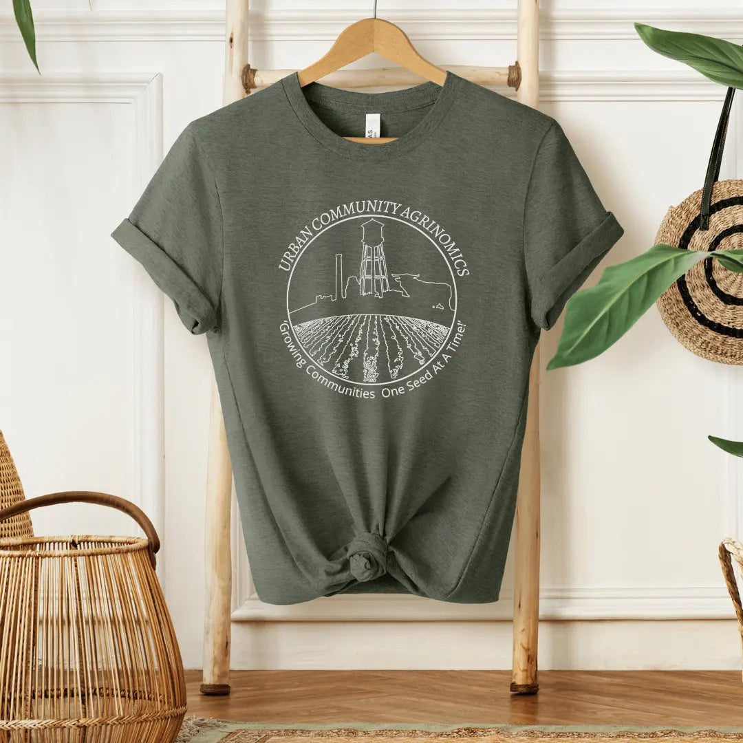 Winks Design Studio LLC UCan short sleeve T-shirt in natural color, soft fabric, casual fit, displayed flat on a white background.