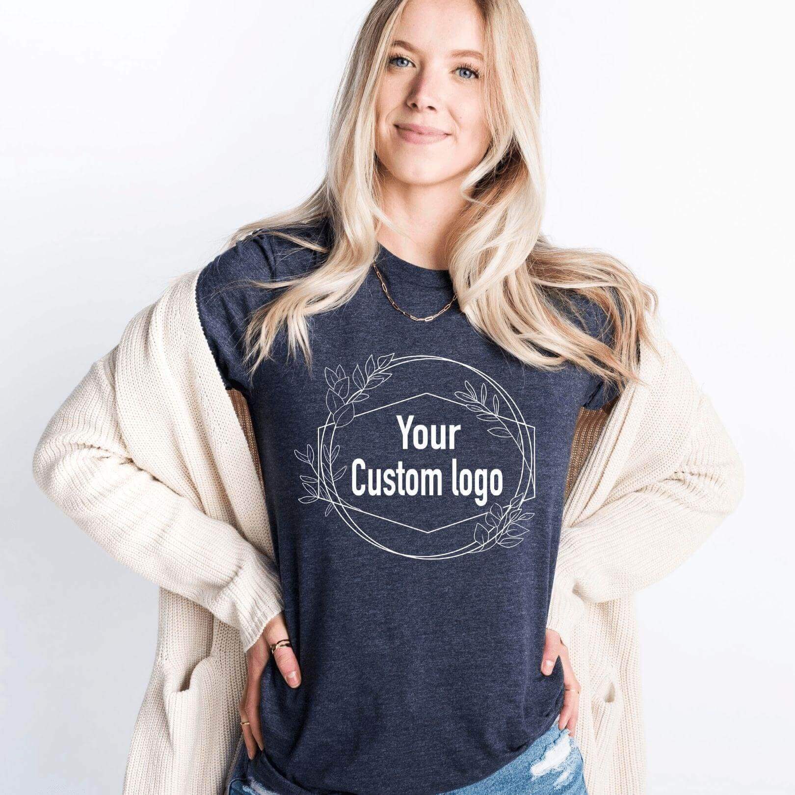 Custom Bella Canvas CVC short sleeve T-shirt by Winks Design Studio, LLC, shown in a small size with a comfortable fit.