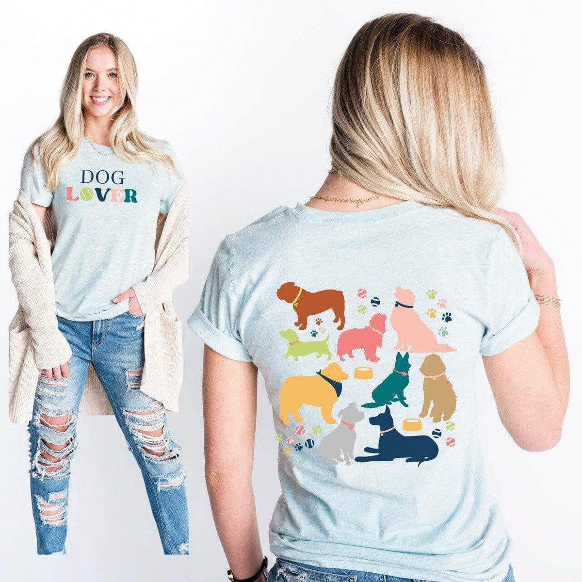 Dog Lover T-shirt by Winks Design Studio featuring a small dog graphic, casual fit, perfect for dog enthusiasts.