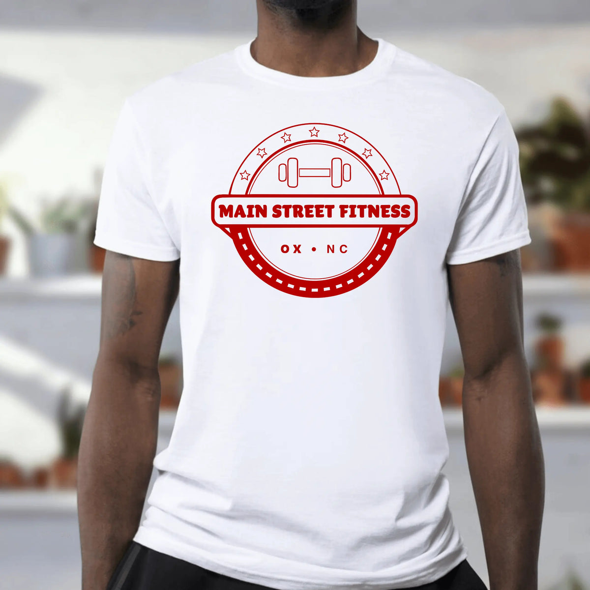 Winks Design Studio LLC Main Street Fitness short sleeve T-shirt in small size, featuring a casual fit and comfortable fabric.