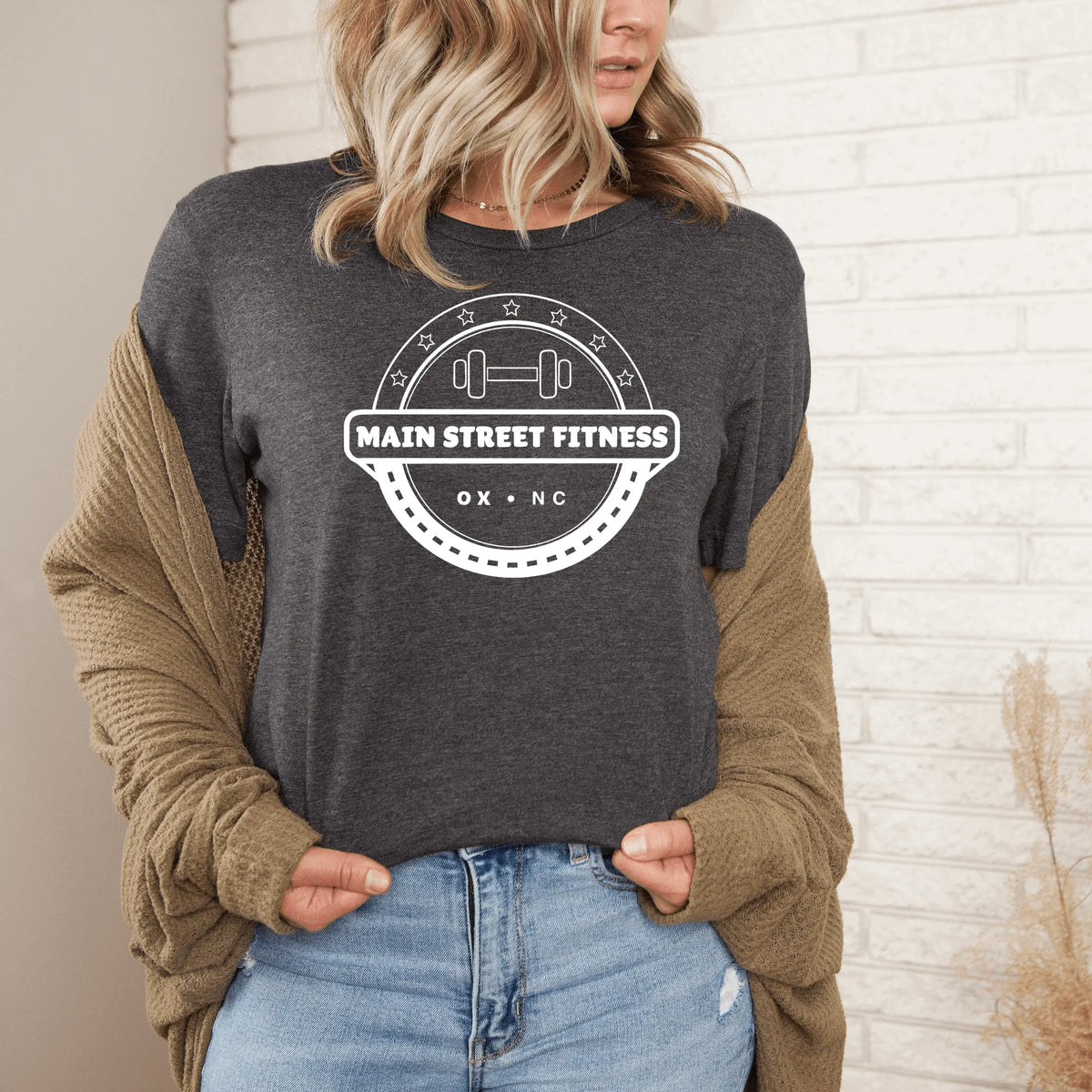 Winks Design Studio LLC Main Street Fitness short sleeve T-shirt in small size, featuring a casual, comfortable design.