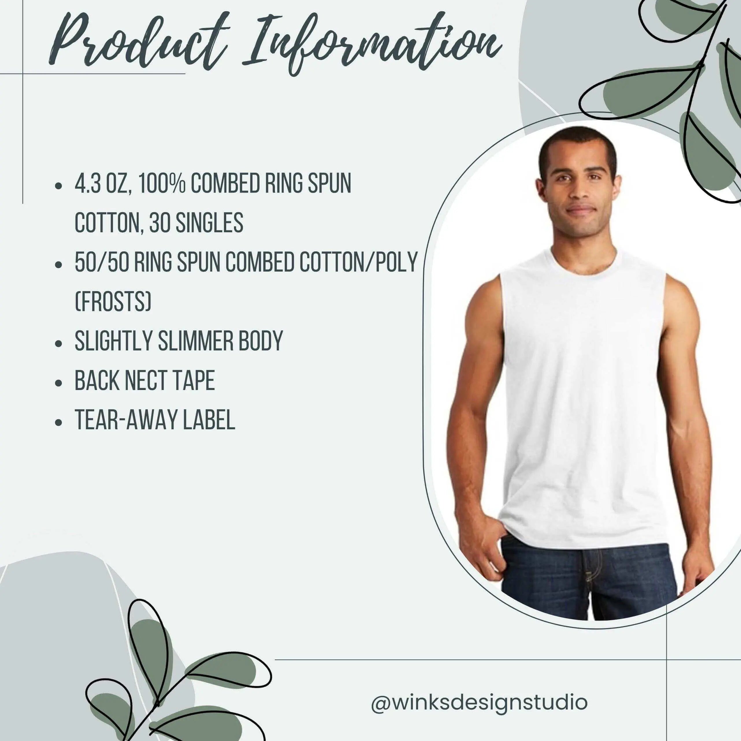 White Main Street Fitness Tank top by Winks Design Studio, LLC, displayed on a small-sized model.
