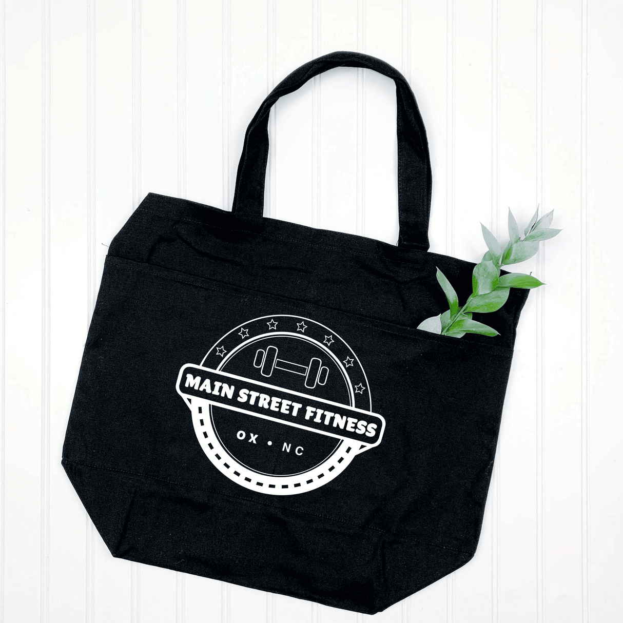 Main Street Fitness Tote with Pockets - Winks Design Studio,LLC