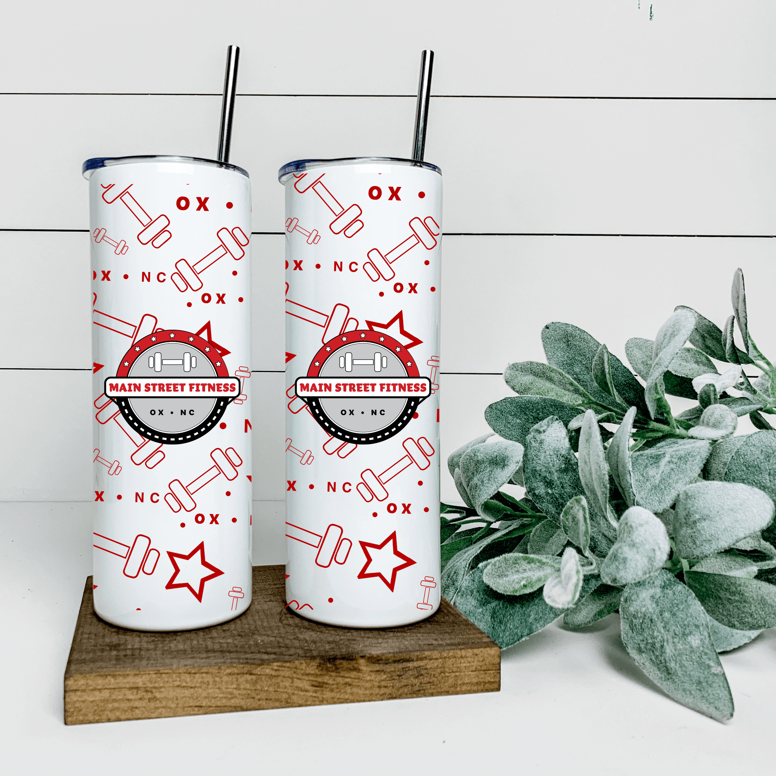 Main Street Fitness 20 oz. Tumbler - Winks Design Studio,LLC