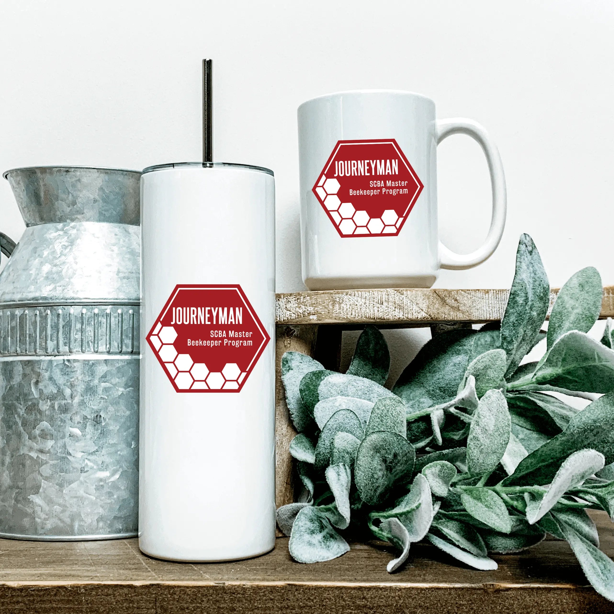 20 oz tumbler featuring SCBA Master Beekeeping Program design by Winks Design Studio, LLC, with a sleek, durable finish.