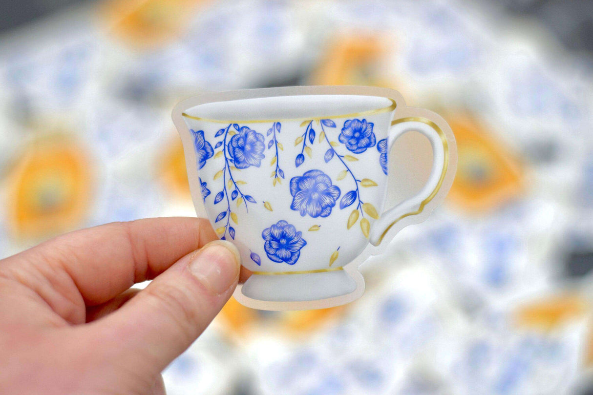 Floral Vintage Tea Cup - Winks Design Studio,LLC