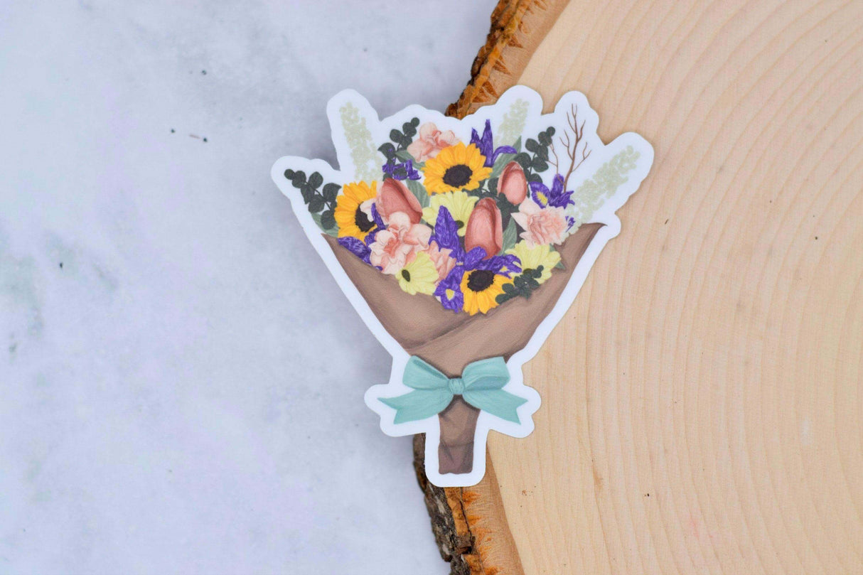 Flower Bouquet Sticker - Winks Design Studio,LLC