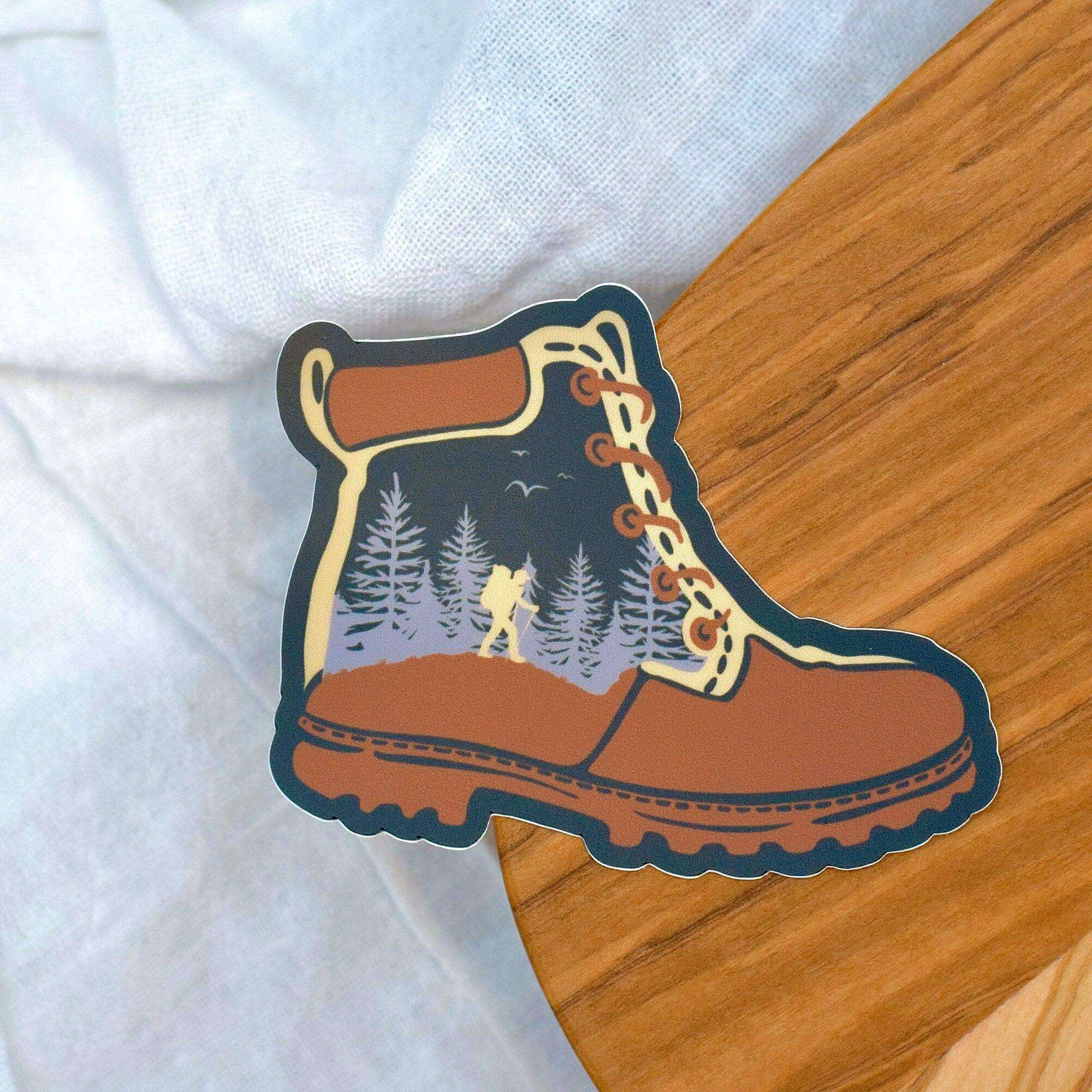 Hiking Boot Sticker - Winks Design Studio,LLC