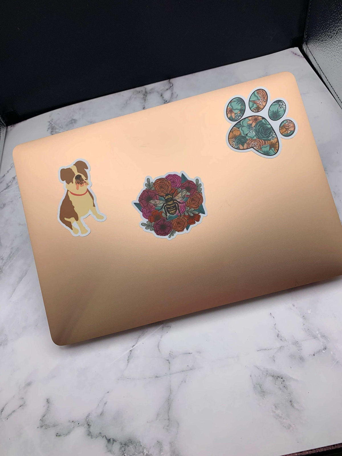 Vinyl paw print sticker by Winks Design Studio, LLC, 3x3 inches, featuring realistic paw print design on a clear background.