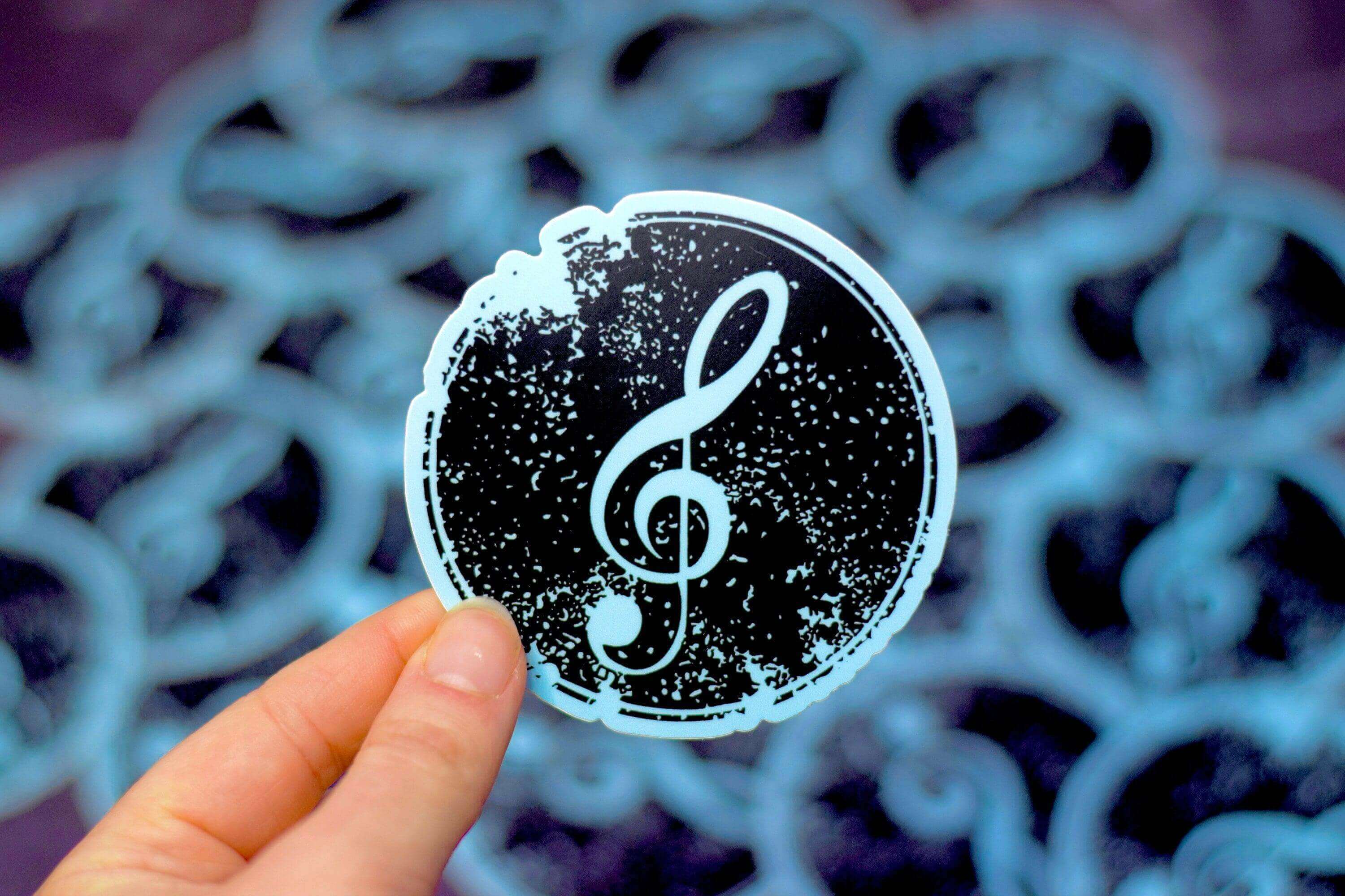 Treble Clef Music Stickers - Winks Design Studio,LLC