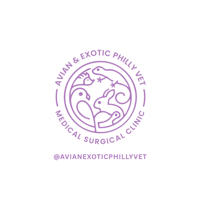 Avian & Exotic Philly Vet Medical Surgical Clinic logo featuring various animal outlines