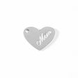 Stainless Steel Mom Heart Charm - Winks Design Studio,LLC