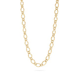 18K Gold Hammered Oval Chain Necklace