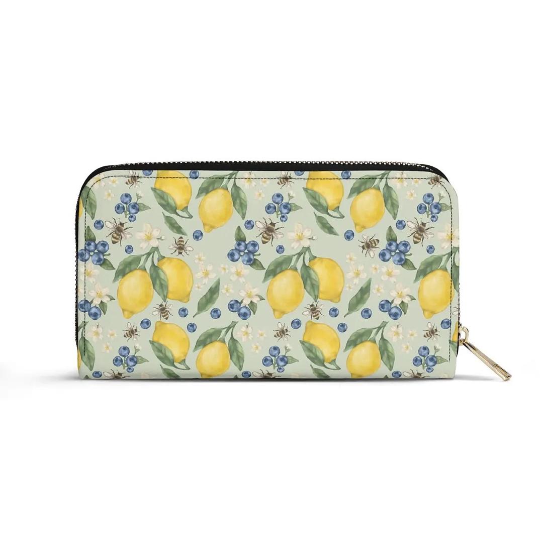 Lemonberry Bloom Leather Wallet - Winks Design Studio,LLC